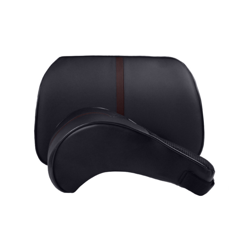 Interieurbenodigdheden Autokussen Hoofdsteun Auto Nekkussen Rugleuning Leer Lumbale Auto Lumbale Memory Foam